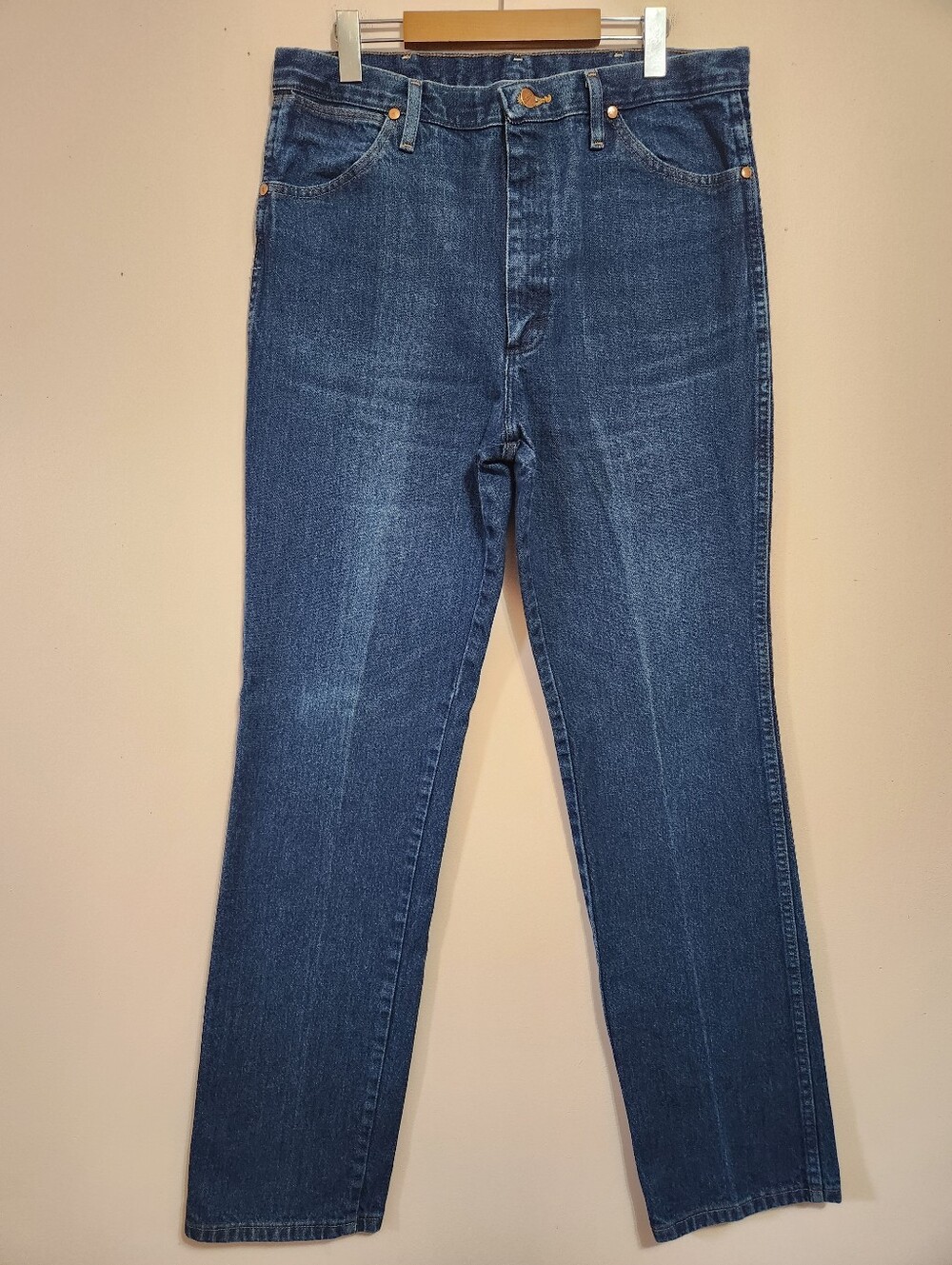 Wrangler 936 Cowboy Cut Slim Fit Jeans Mens 35x36 Western Rigid Denim Aesthetic